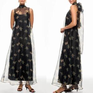 NEW NWT STAUD Albee Maxi Dress in Botanical Shadows Floral